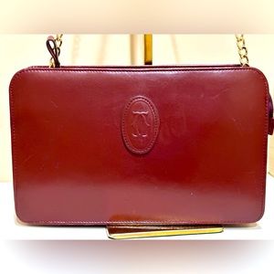 Vintage Cartier Bourdeax Clitch W/added removable chain